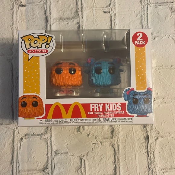 Funko Pop Ad Icons-2 Pack - McDonald’s Fry Kids Guy Orange & Girl Cyan - Picture 1 of 3